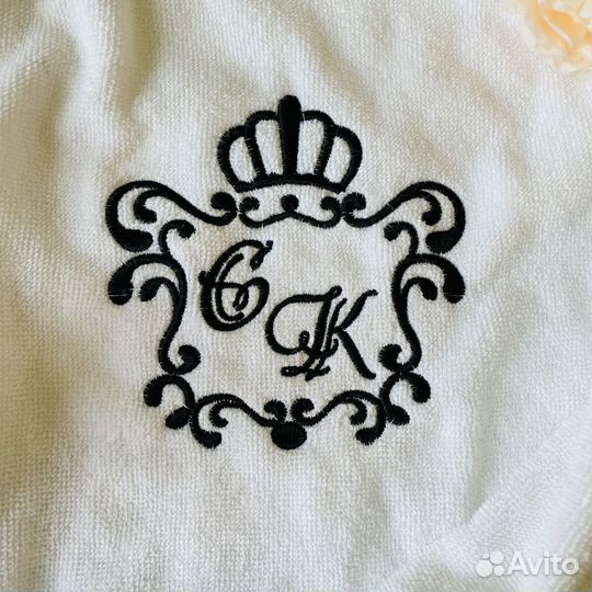 Мужскойименной халат с вышивкой Тигр на заказ