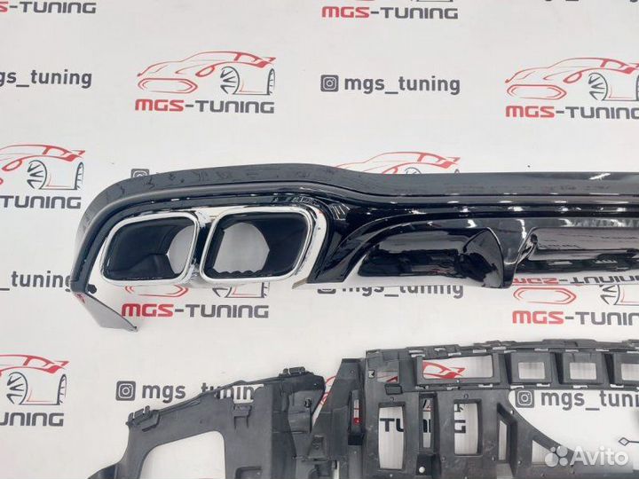 Диффузор с насадками E63s Mercedes w213 Рест