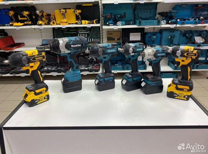 Аккумуляторный гайковерт Dewalt и Makita 550/800 n