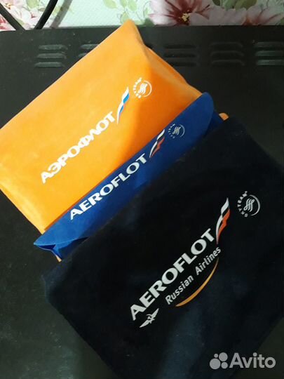 Туристическая надувная подушка Аэрофлот новая