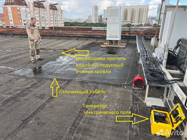 Поиск протечек и ремонт плоской мягкой кровли в Москве | Услуги | Авито