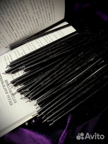 Свечи восковые черные