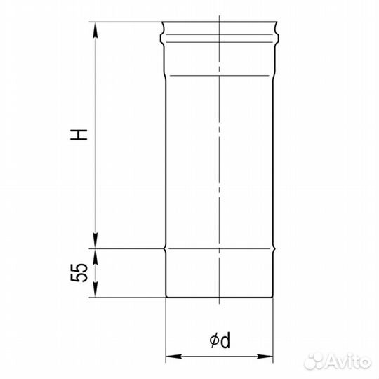 Дымоход ferrum 0,25м (430/0,5 мм) Ф200