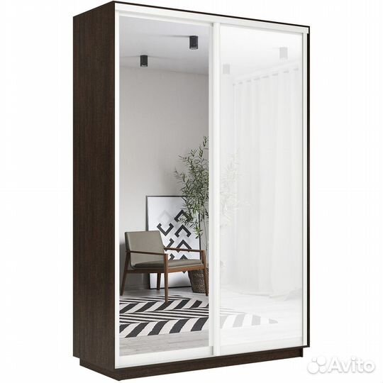 Шкаф-купе 2-дверный шкаф Оптим Двери Зеркало Стекл