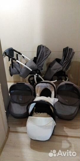Коляска для двойни bebetto 42 (3 в 1)
