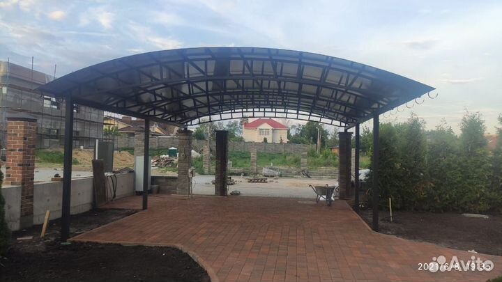 Металлич. навесы, беседки,лестницы,колесоотбойники