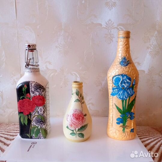 Бутылка декупаж