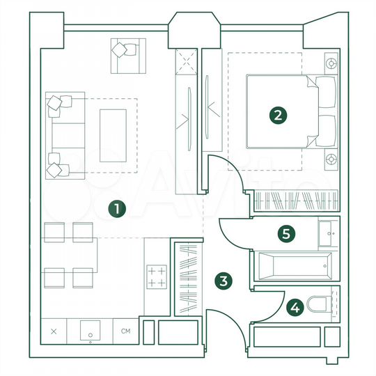2-к. квартира, 45,7 м², 24/31 эт.