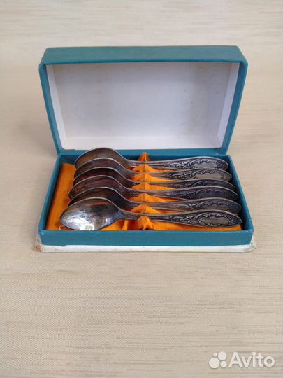 Набор кофейных ложек Пламя, мельхиор