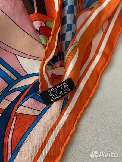 Шелковый платок яркий Франция y2k 2000е