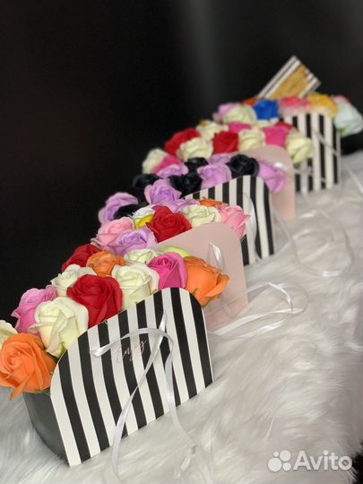 Букет из мыльных роз