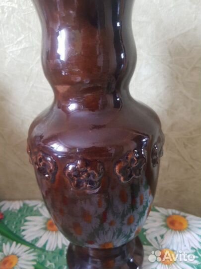 Ваза,винтаж, обливная керамика,отличное состояние