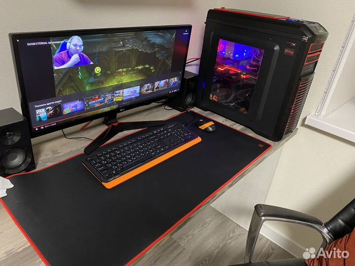Игровой компьютер Ryzen 5 с монитором