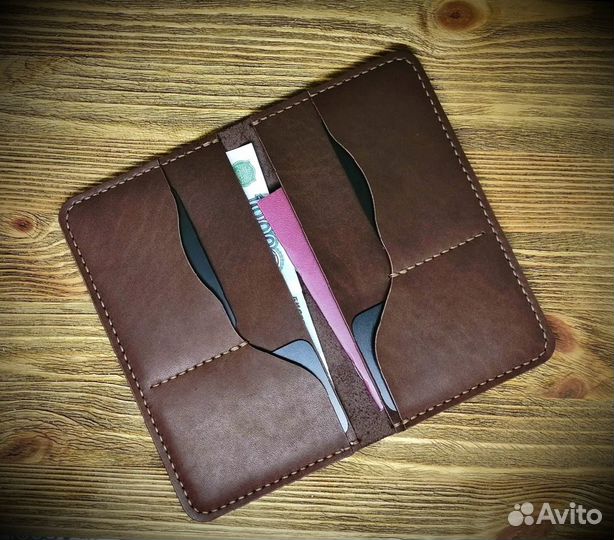 Кошелек (Лонгер) Нат.кожа руч. работы