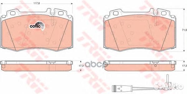 Колодки пер.mercedes C-class W203 3.5 05-07 GDB