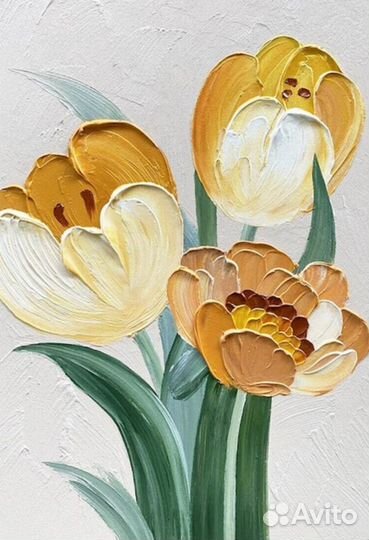 Текстурная картина Тюльпаны натюрморт Подборка