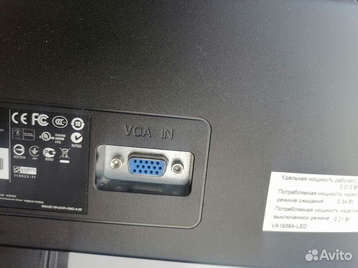 Монитор viewsonic VA1936A-LED