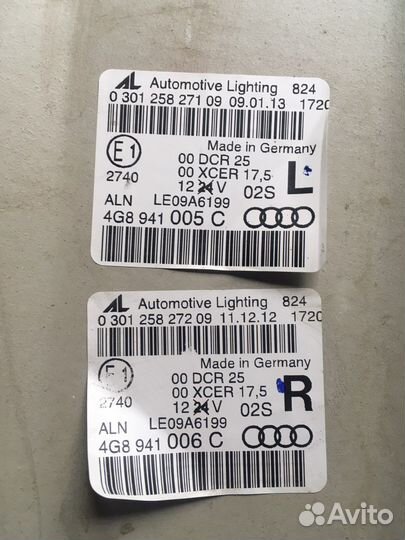 Линзы с отражателями Audi A7 4G