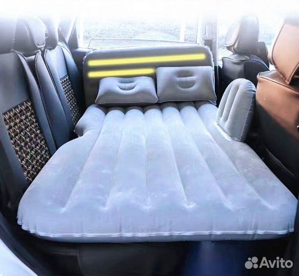 Надувной матрас в машину со спинкой с эл. насосом