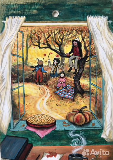 Картина осенний пейзаж