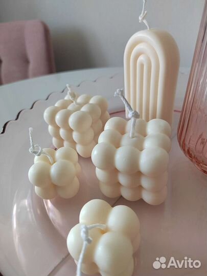 Свечи из оливкового воска / свеча куб