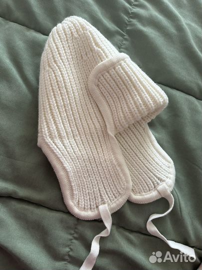 Шапка ушанка женская вязаная