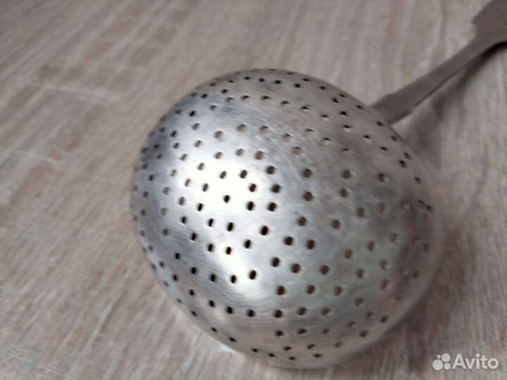 Антикварное серебро ситечко 84 проба 1890г