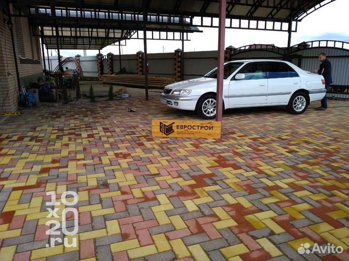 Тротуарная плитка, брусчатка, бордюры под ключ