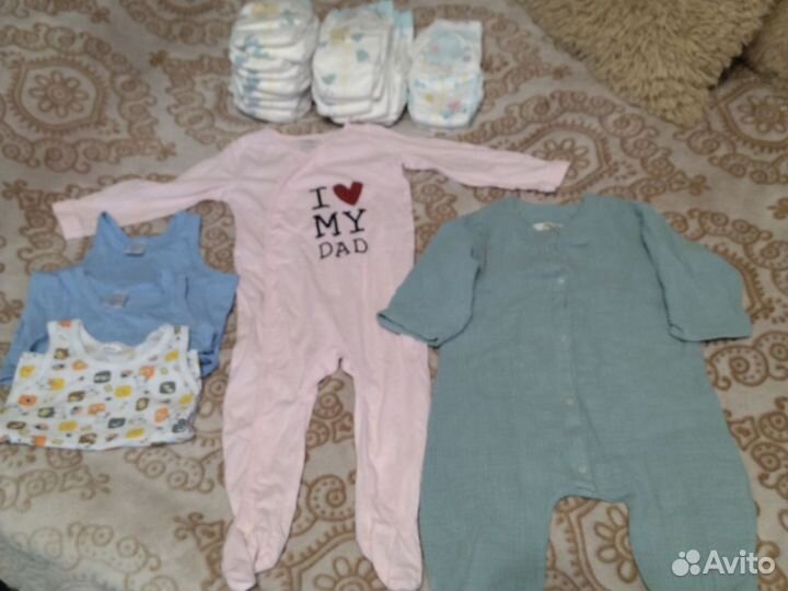 Памперсы 3,4 Бодики Комбинезоны