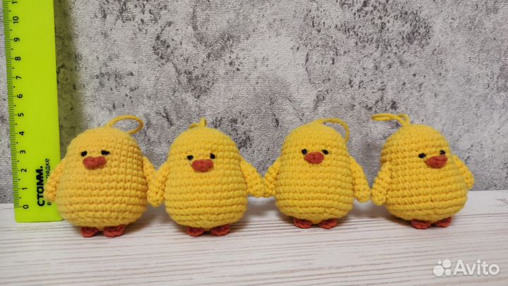 Вязанные цыплята к Пасхе