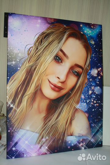 Портрет по фото на холсте