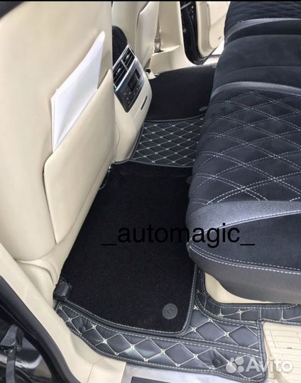 3D Автомобильные коврики с бортами из экокожи
