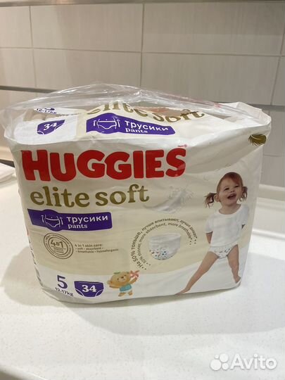 Подгузники трусики huggies elite soft 5