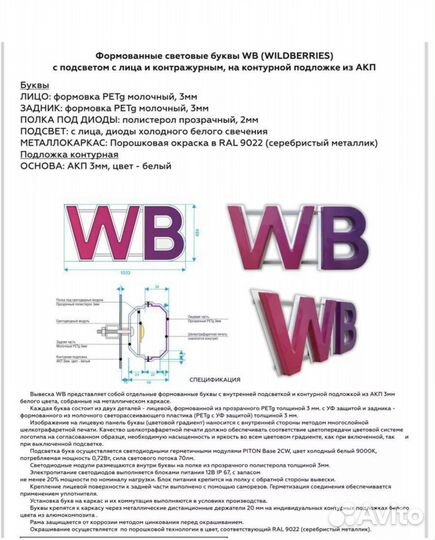 Вывеска для пвз wildberries