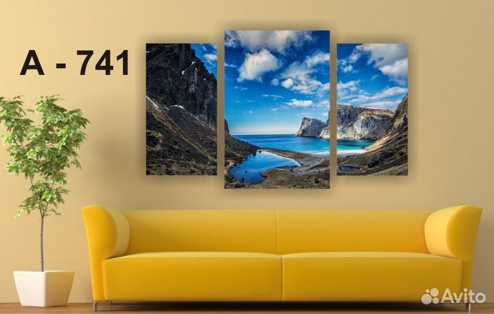 Модульные картины. 3 модуля. под заказ