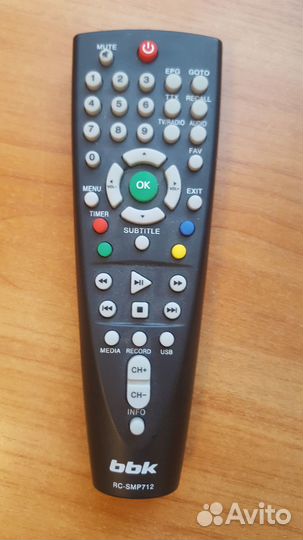 Пульт для приставки цифровых каналов BBK rc-smp712