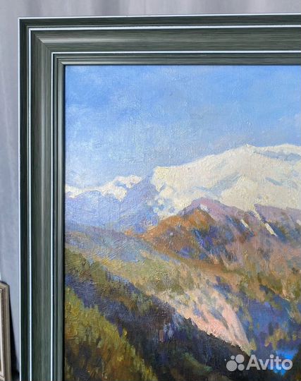 Картина маслом на холсте. Горы