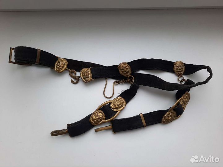 Офицерский ремень с подвесами для кортика вмф СССР