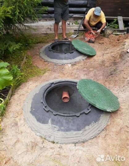 Септики под ключ из бетонных колец канализация