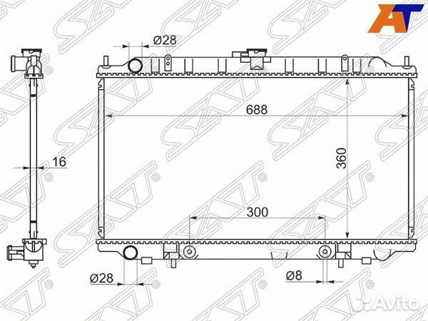 Радиатор nissan bluebird, nissan bluebird U14 95-01, nissan primera camino, nissan primera camino P1