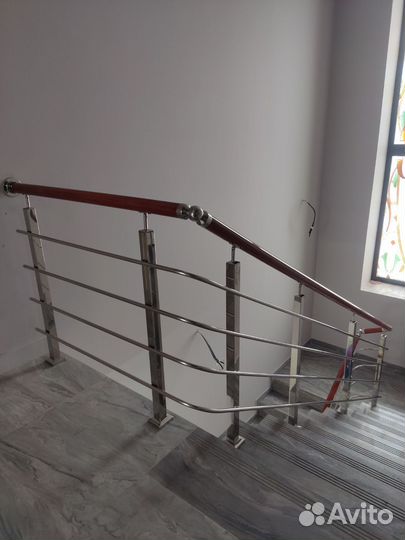 Перила с пвх поручнем