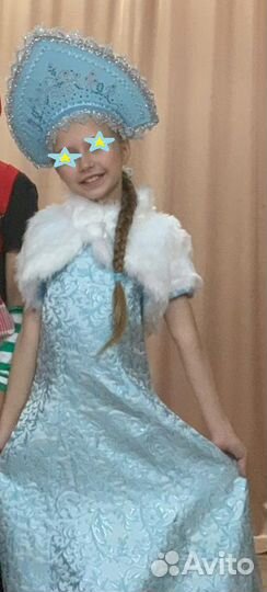 Костюм Снегурочки и Снежной королевы рост 130