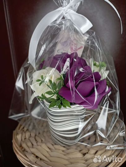 Розы из мыла