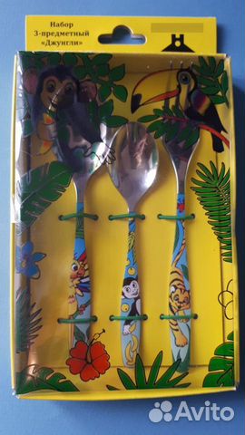 Детская посуда приборы с героями мультфильмов объявление продам