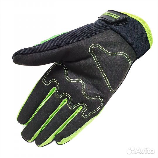 Мото перчатки Pro-Biker CE-04 (черно-зеленые)