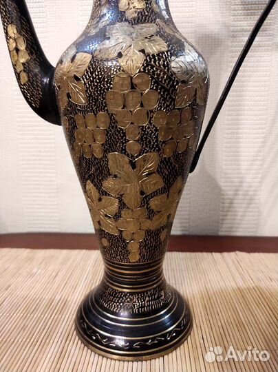 Кумган антикварный Индия 70-е гг чеканка позолота