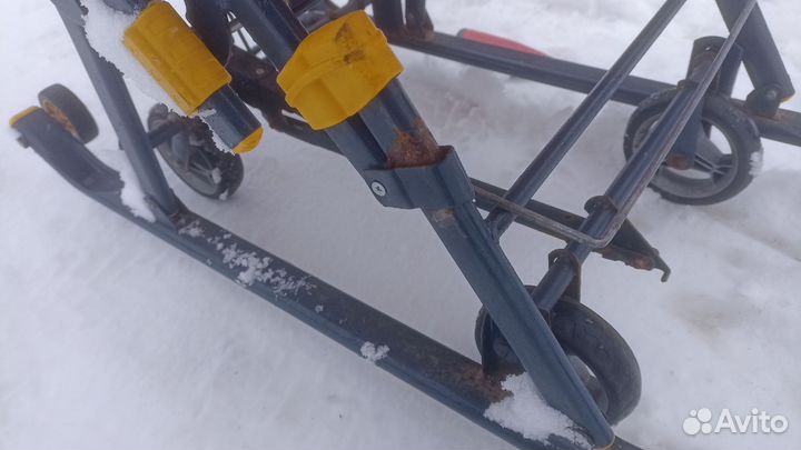 Детские санки коляска с колесами бу