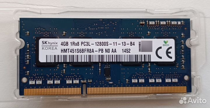 Модуль памяти DDR3L 4 Гб 1600 мгц Hynix для ноутбу