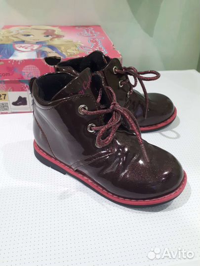 Ботинки демисезонные для девочки 27 размер б/у