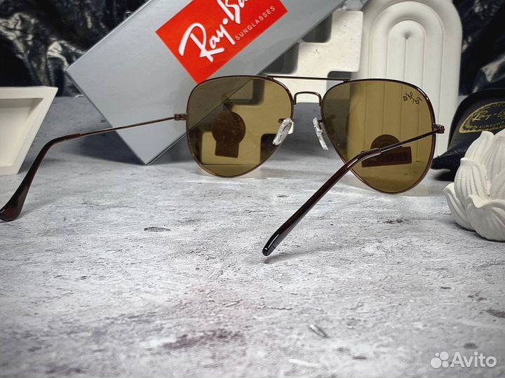 Очки Ray Ban Aviator коричневые